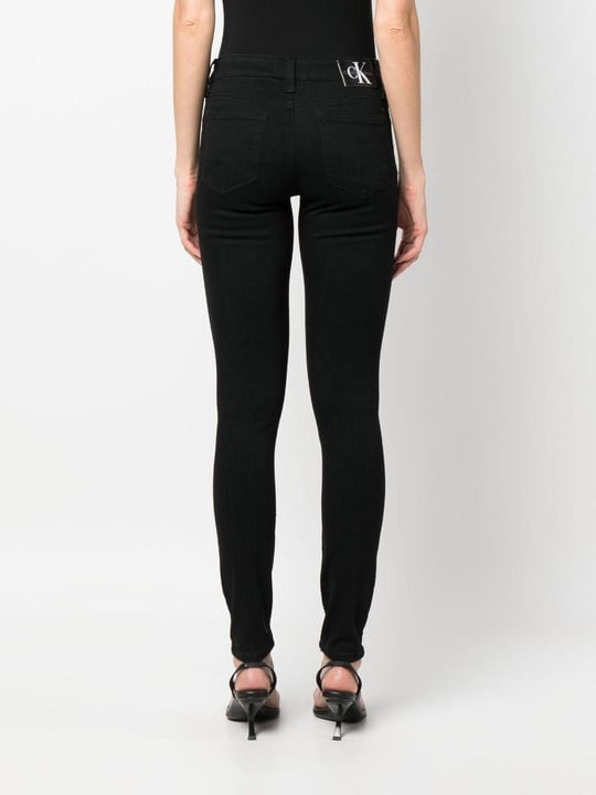 Calvin Klein Calvin Kleın Kadın Dokuma Kumaş  Normal Bel  Düz Model Siyah Jeans J20J221582-1BY