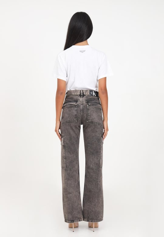 Calvin Klein Calvin Kleın Kadın Dokuma Kumaş  Normal Bel  Düz Model Gri Jeans J20J221763-1A4