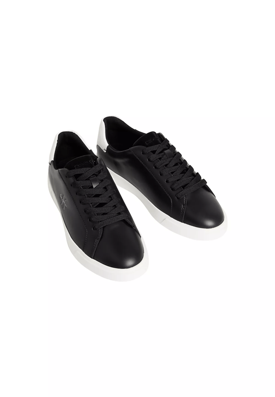 Calvin Klein Calvin Klein Kadın Düşük Bilekli CK Logo Detaylı Deri Siyah Sneaker HW0HW03146-0GM