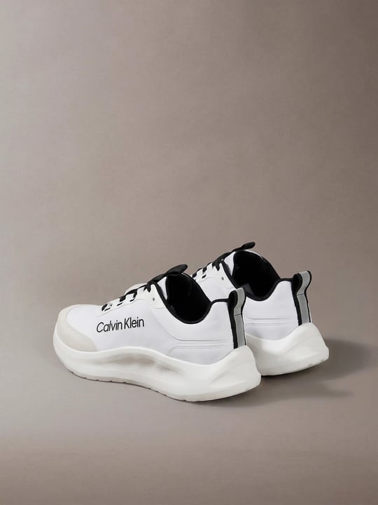 Calvin Klein Calvin Klein Kadın Düşük Bilekli Rahat Taban Logo İmzalı Süet Detaylı Beyaz Sneaker HW0HW03293-01W