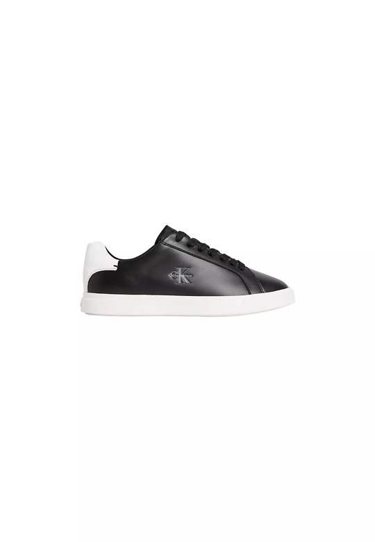 Calvin Klein Calvin Klein Kadın Düşük Bilekli CK Logo Detaylı Deri Siyah Sneaker HW0HW03146-0GM