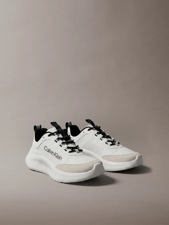Calvin Klein Calvin Klein Kadın Düşük Bilekli Rahat Taban Logo İmzalı Süet Detaylı Beyaz Sneaker HW0HW03293-01W