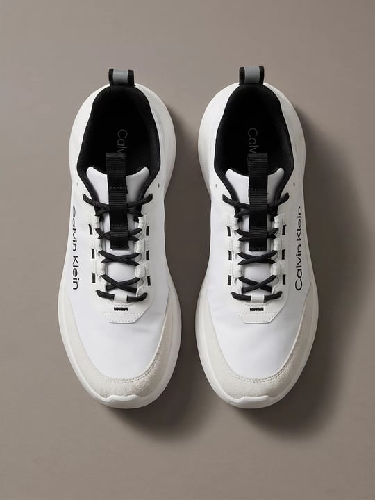 Calvin Klein Calvin Klein Kadın Düşük Bilekli Rahat Taban Logo İmzalı Süet Detaylı Beyaz Sneaker HW0HW03293-01W