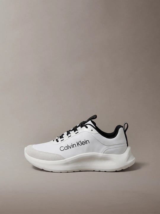 Calvin Klein Calvin Klein Kadın Düşük Bilekli Rahat Taban Logo İmzalı Süet Detaylı Beyaz Sneaker HW0HW03293-01W