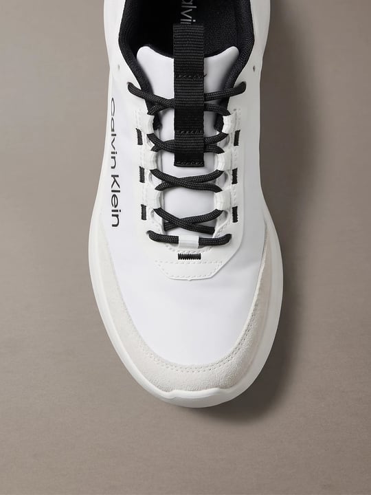 Calvin Klein Calvin Klein Kadın Düşük Bilekli Rahat Taban Logo İmzalı Süet Detaylı Beyaz Sneaker HW0HW03293-01W
