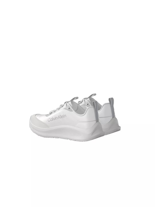 Calvin Klein Calvin Klein Kadın Düşük Bilekli Rahat Taban Logo İmzalı Süet Detaylı Beyaz1 Sneaker HW0HW03293-061