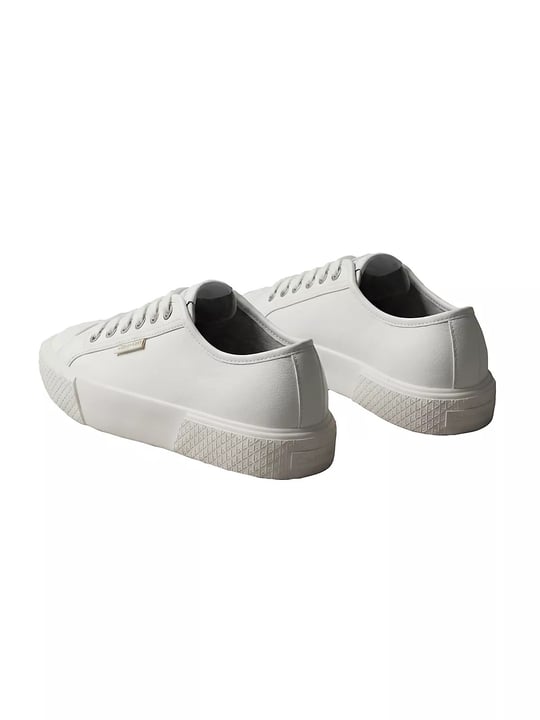 Calvin Klein Calvin Klein Kadın Düşük Bilekli CK Logo Detaylı Hakiki Deri Beyaz Sneaker HW0HW03077-0K4