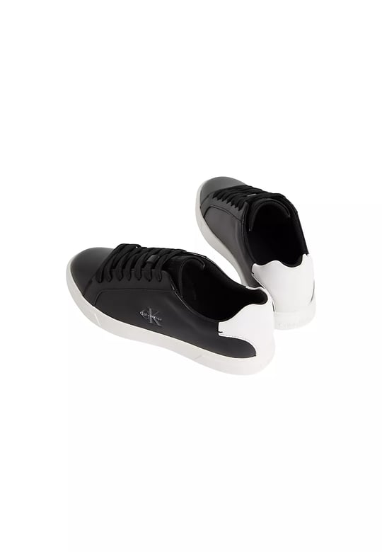 Calvin Klein Calvin Klein Kadın Düşük Bilekli CK Logo Detaylı Deri Siyah Sneaker HW0HW03146-0GM