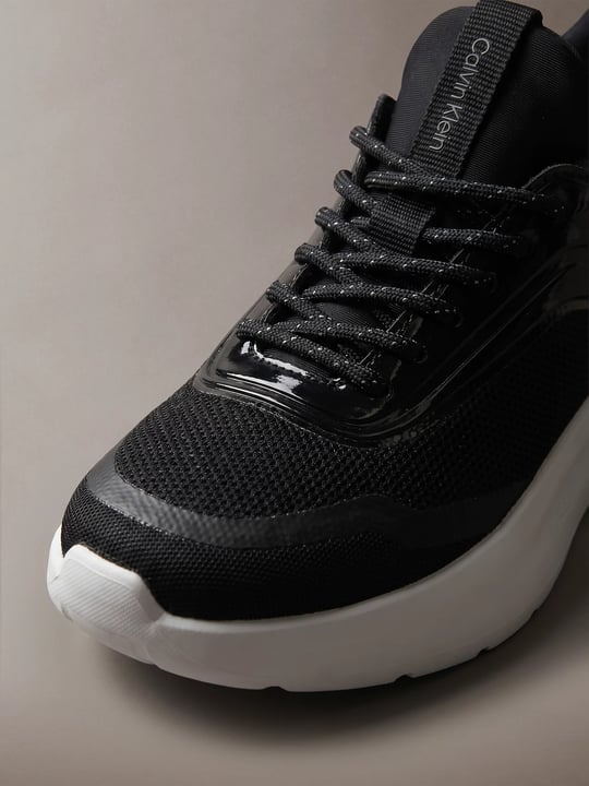 Calvin Klein Calvin Klein Kadın File Yüzey Ultra Hafif EVA Tabanlı Logolu Siyah Sneaker HW0HW03434-0GM