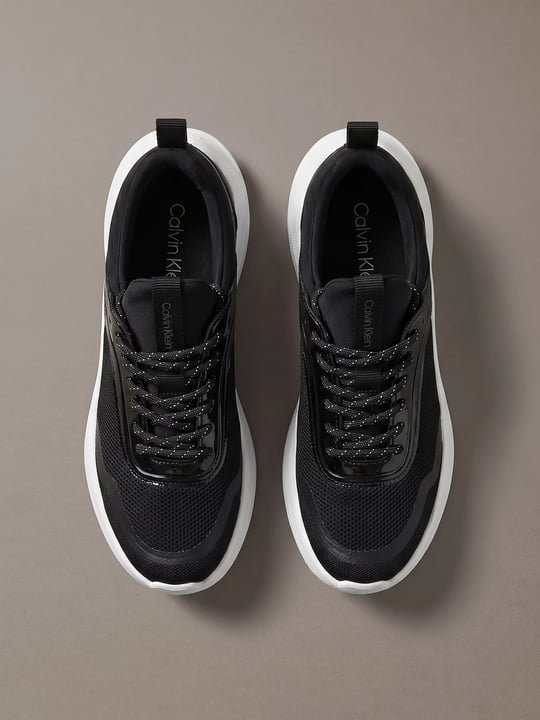 Calvin Klein Calvin Klein Kadın File Yüzey Ultra Hafif EVA Tabanlı Logolu Siyah Sneaker HW0HW03434-0GM