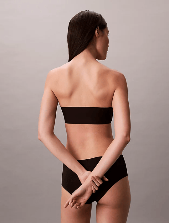 Calvin Klein Calvin Klein Kadın Göğsü Saran Ve Muhteşem Biir Push-up Etkisi Yaratan  İçten Destekli Askısız Siyah Sütyen LV00QF8413-UB1