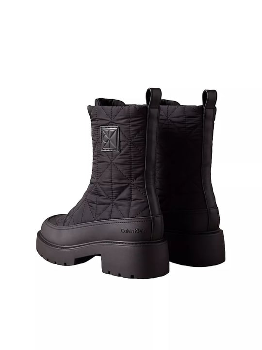 Calvin Klein Calvin Klein Kadın Kalın Tabanlı Fermuarlı Emblem Logo Desenli Mat Yüzey Siyah Bot & Bootie HW0HW03205-0GJ