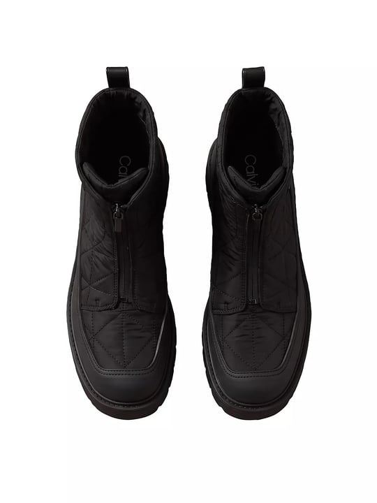 Calvin Klein Calvin Klein Kadın Kalın Tabanlı Fermuarlı Emblem Logo Desenli Mat Yüzey Siyah Bot & Bootie HW0HW03205-0GJ