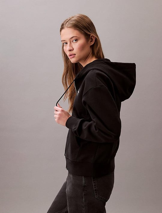 Calvin Klein Calvin Klein Kadın Kapşonlu Yaka Fermuarlı Uzun Kollu Siyah Ceket LV047B270G-UB1