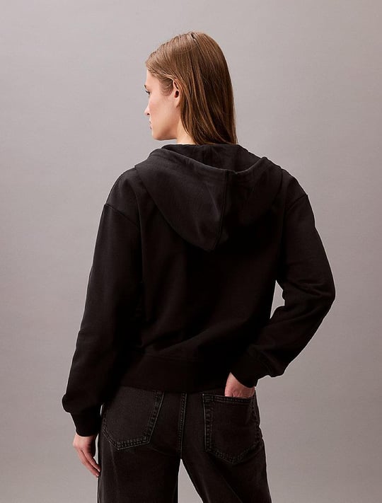 Calvin Klein Calvin Klein Kadın Kapşonlu Yaka Fermuarlı Uzun Kollu Siyah Ceket LV047B270G-UB1