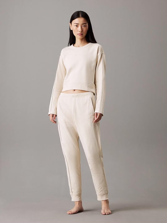 Calvin Klein Calvin Kleın Kadın Lastikli Paça Regular Fit Normal Paça Bej Eşofman Altı 000QS7262E-JB1