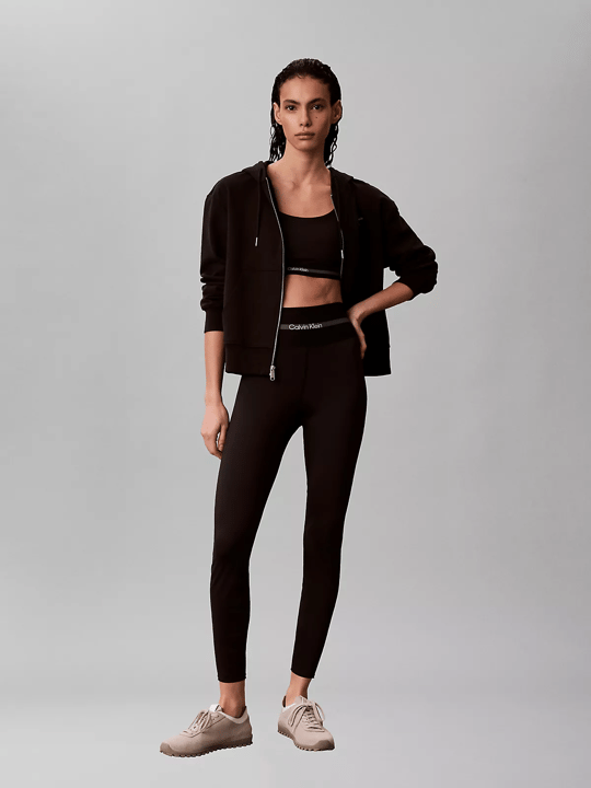 Calvin Klein Calvin Klein Kadın Logo Detaylı Elastik Bel Bantlı Dar Kalıp Siyah Tayt LVGWS6L674-UB1