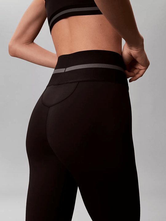 Calvin Klein Calvin Klein Kadın Logo Detaylı Elastik Bel Bantlı Dar Kalıp Siyah Tayt LVGWS6L674-UB1