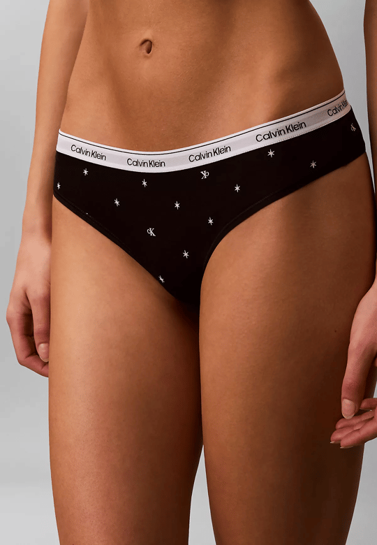 Calvin Klein Calvin Klein Kadın Logo İmzalı Elastik Bel Bantlı Brezilya Kesimi Siyah Bikini Altı LV00QD5246-2YG