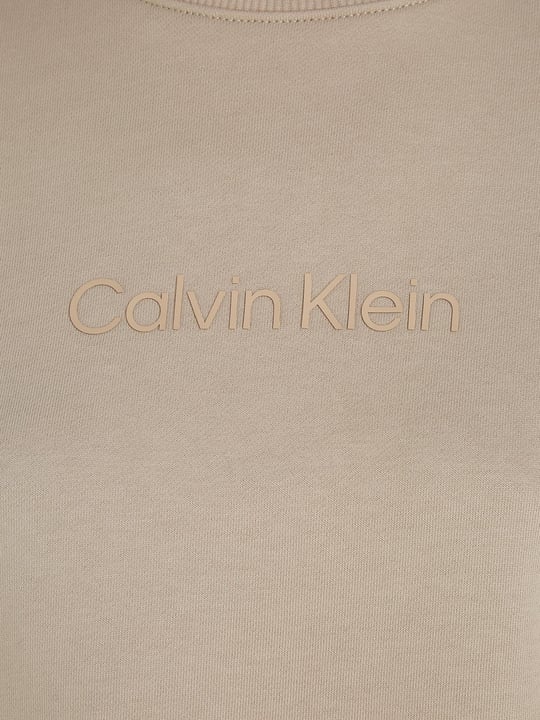 Calvin Klein Calvin Kleın Kadın Logolu Yuvarlak Yakalı Uzun Kollu Günlük Kullanım Kahverengi Sweatshirt K20K205450-PDZ