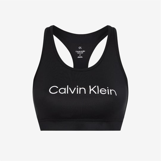 Calvin Klein Calvin Kleın Kadın Logolu Halter Yakalı Slim Fit Kolsuz Siyah Spor Sütyen 00GWS2K138-BAE