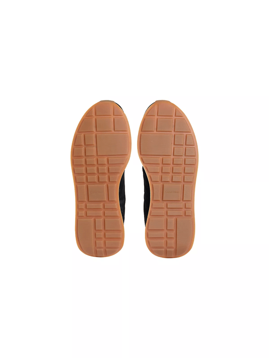 Calvin Klein Calvin Klein Kadın Logolu Süet Detaylı CK Desenli Bağlamalı Rahat Taban Siyah Sneaker YW0YW02060-0GM