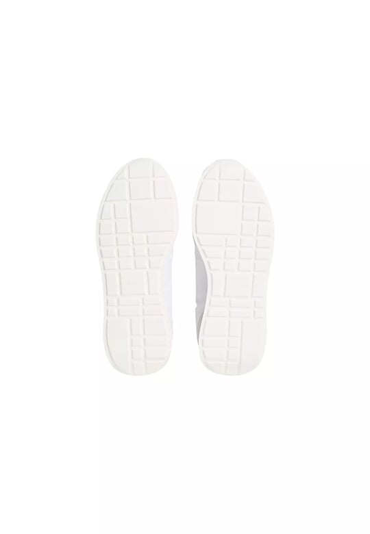 Calvin Klein Calvin Klein Kadın Logolu Süet Detaylı CK Desenli Bağlamalı Rahat Taban Beyaz Sneaker YW0YW02060-05V