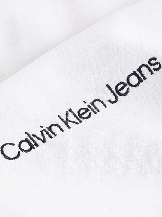 Calvin Klein Calvin Kleın Kadın Marka Logolu Pamuklu Normal Kalıp Günlük Beyaz Sweatshirt J20J222542-YAF