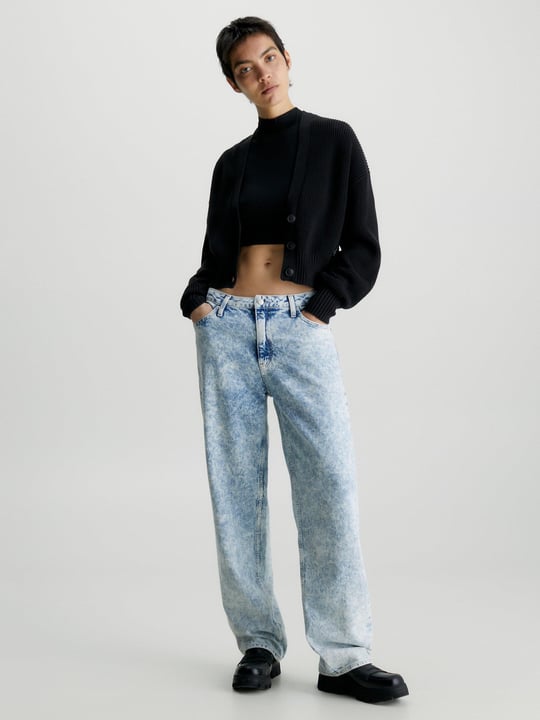 Calvin Klein Calvin Kleın Kadın Marka Logolu Uzun Kollu Rahat Siyah1 Kazak J20J221973-BEH
