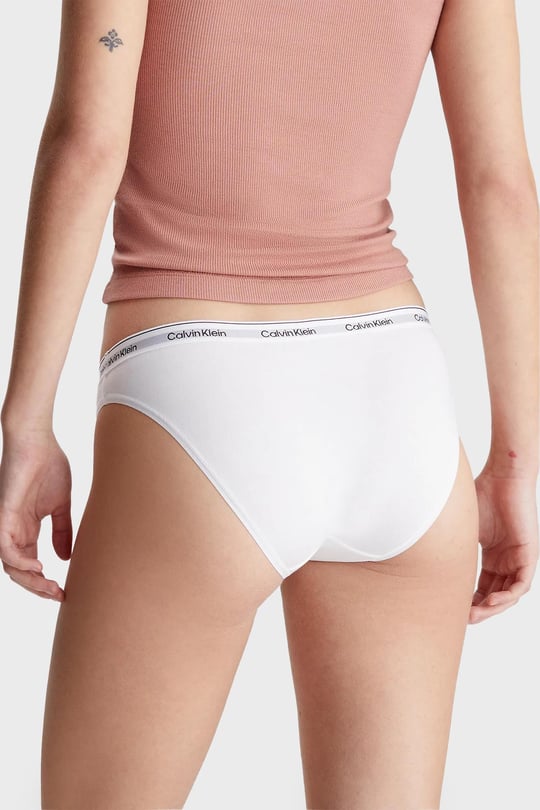 Calvin Klein Calvin Kleın Kadın Marka Logolu Rahat Kesim Beyaz Külot 000QD5207E-100