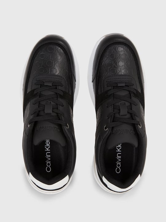 Calvin Klein Calvin Kleın Kadın Marka Logolu Bağcıklı Kaydırmaz Tabanlı Günlük Siyah Ayakkabı HW0HW01869-0GQ