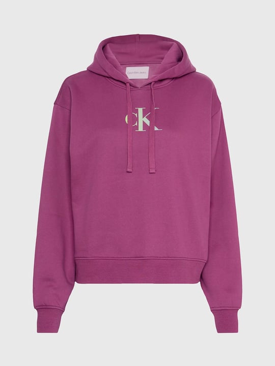 Calvin Klein Calvin Kleın Kadın Marka Logolu Uzun Kollu Rahat Mor Sweatshirt J20J222346-VAC