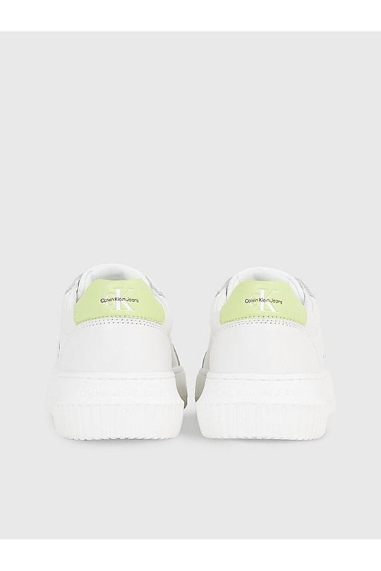 Calvin Klein Calvin Kleın Kadın Marka Logolu Bağcıklı Kaydırmaz Tabanlı Günlük Beyaz Ayakkabı YW0YW00823-02U