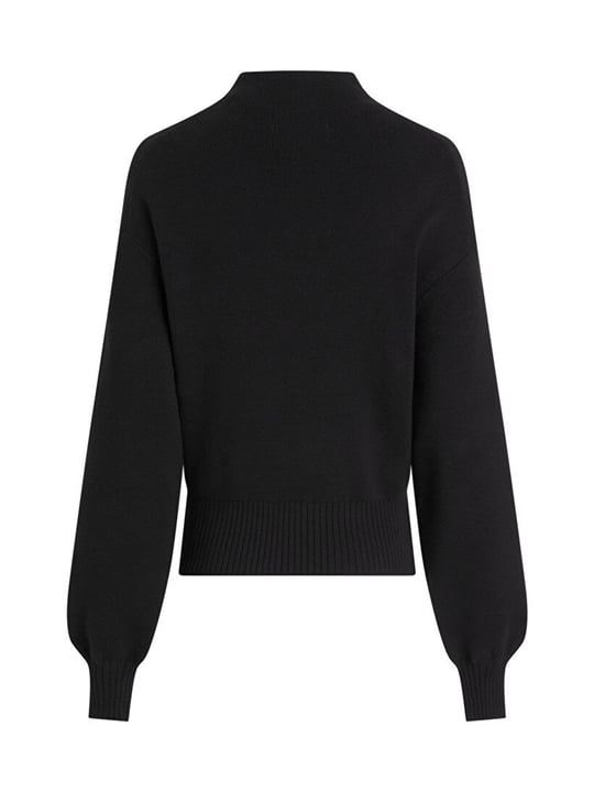 Calvin Klein Calvin Kleın Kadın Marka Logolu Dekolte Detaylı Rahat Günlük Siyah Kazak J20J221964-BEH