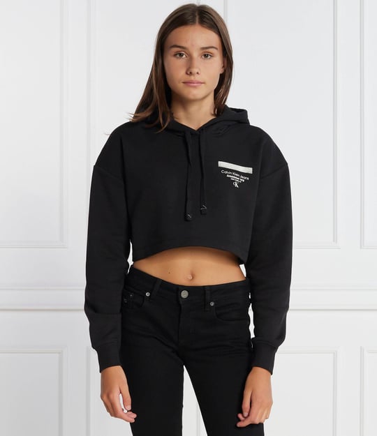 Calvin Klein Calvin Kleın Kadın Marka Logolu Uzun Kollu Rahat Siyah Sweatshirt J20J221945-BEH