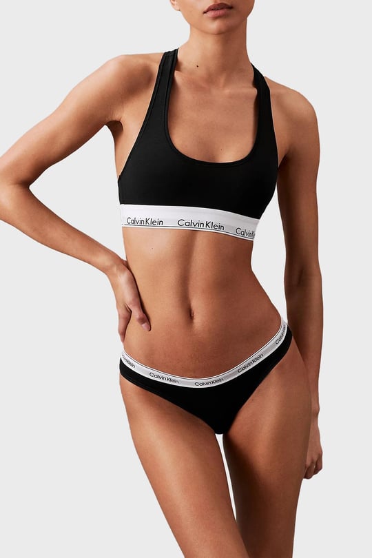 Calvin Klein Calvin Kleın Kadın Marka Logolu Rahat Kesim Siyah Külot 000QD5207E-UB1