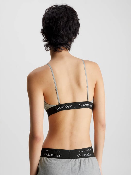 Calvin Klein Calvin Kleın Kadın Marka Logolu Askılı Spor Giyim Günlük Gri Büstiyer 000QF7216E-P7A