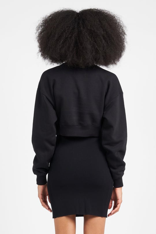 Calvin Klein Calvin Kleın Kadın Marka Logolu Uzun Kollu Rahat Siyah Sweatshirt J20J222227-BEH