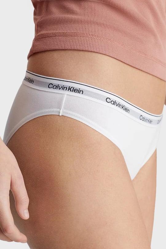 Calvin Klein Calvin Kleın Kadın Marka Logolu Rahat Kesim Beyaz Külot 000QD5207E-100