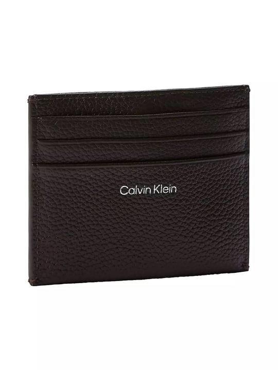 Calvin Klein Calvin Klein Kadın Metalik CK Logolu Hakiki Deri Kahverengi Kartlık LV04F1119G-BAL