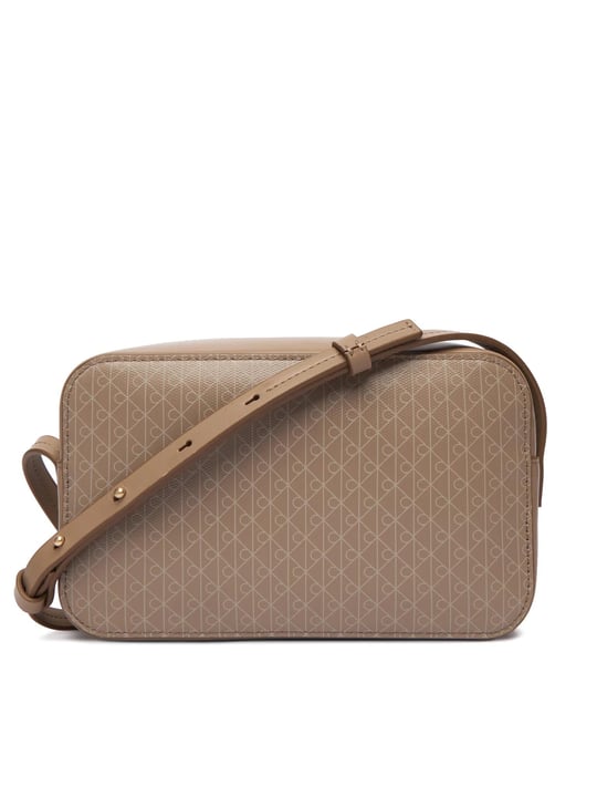 Calvin Klein Calvin Klein Kadın Monogram Logolu Ayarlanabilir Sabit Omuz Askılı Haki Omuz Çantası LV04F3268G-3I6
