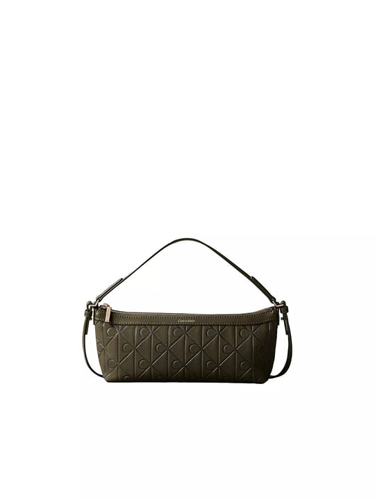 Calvin Klein Calvin Klein Kadın Monogram Logo Desenli Üstten Tutmalı Çıkarılabilir Omuz Askılı Fermuarlı Yeşil Çanta LV04F3879G-LI1