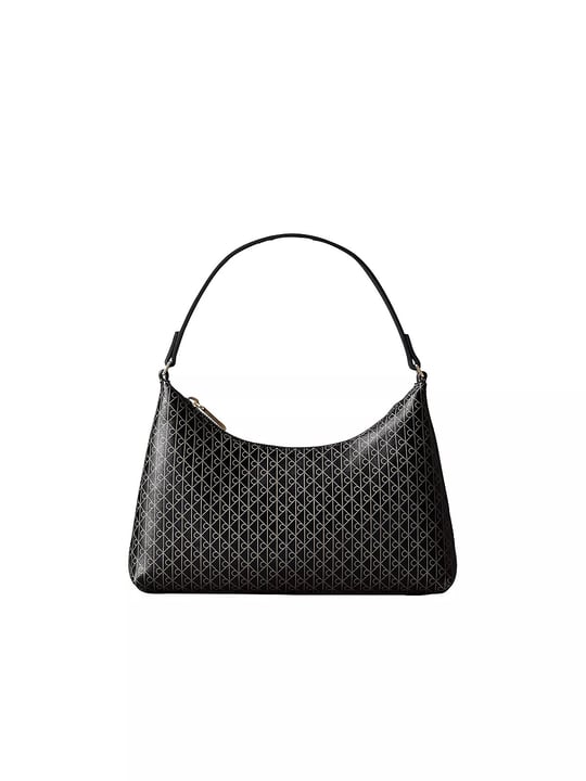 Calvin Klein Calvin Klein Kadın Monogram Logo Desenli Küçük Boy Omuz Askılı Siyah Çanta LV04F3889G-2XA