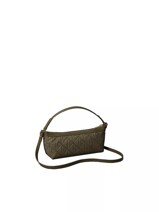 Calvin Klein Calvin Klein Kadın Monogram Logo Desenli Üstten Tutmalı Çıkarılabilir Omuz Askılı Fermuarlı Yeşil Çanta LV04F3879G-LI1