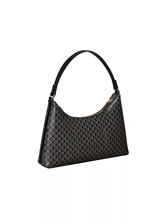 Calvin Klein Calvin Klein Kadın Monogram Logo Desenli Küçük Boy Omuz Askılı Siyah Çanta LV04F3889G-2XA
