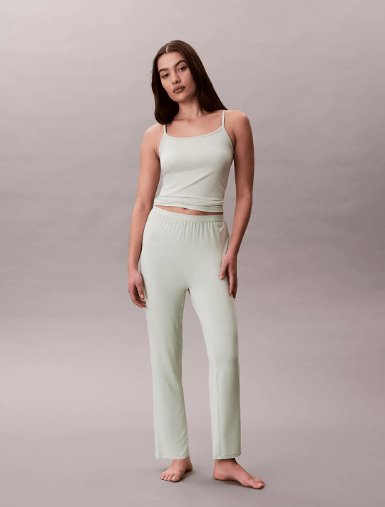 Calvin Klein Calvin Klein Kadın Normal Kalıp Beli Lastikli Esnek Modal Kumaşlı Yeşil Pijama Altı 000QS7285E-492
