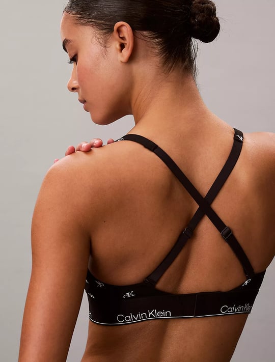 Calvin Klein Calvin Klein Kadın Pamuklu Logo Etiketli Elastik Bel Bantlı Siyah Sütyen LV00QF8503-PCS