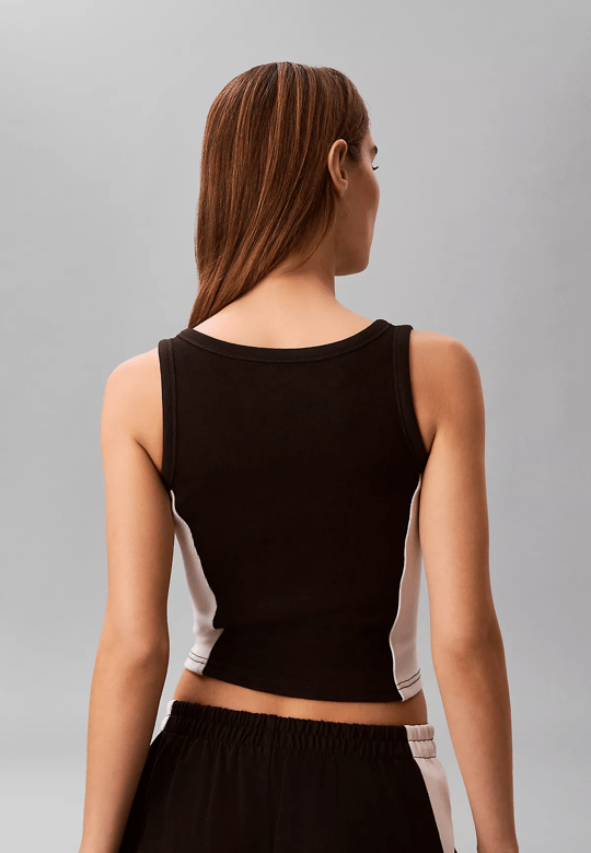 Calvin Klein Calvin Klein Kadın Pamuklu Logo Detaylı Dar Kesim Siyah Mayo LV00Q61152-UB1