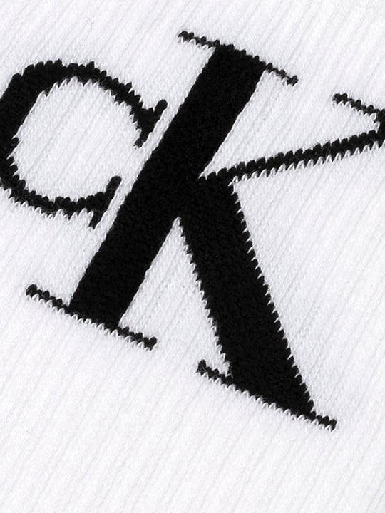 Calvin Klein Calvin Klein Kadın Pamuklu CK Logo Detaylı Uzun İkili Paket Beyaz Çorap C701228811-002