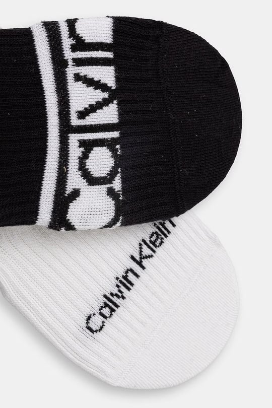 Calvin Klein Calvin Klein Kadın Pamuklu Renk Geçişli Logo Detaylı İkili Paket Siyah Çorap C701238130-004